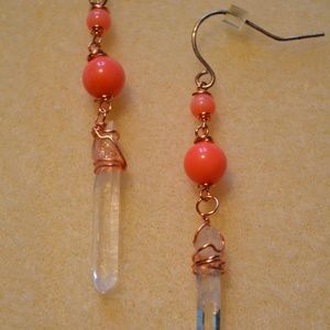 Quartz and Coral Earrings!
